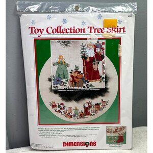 Dimensions Cross Stitch Barbara Mock Toy Collection Tree Skirt 8393 Christmas